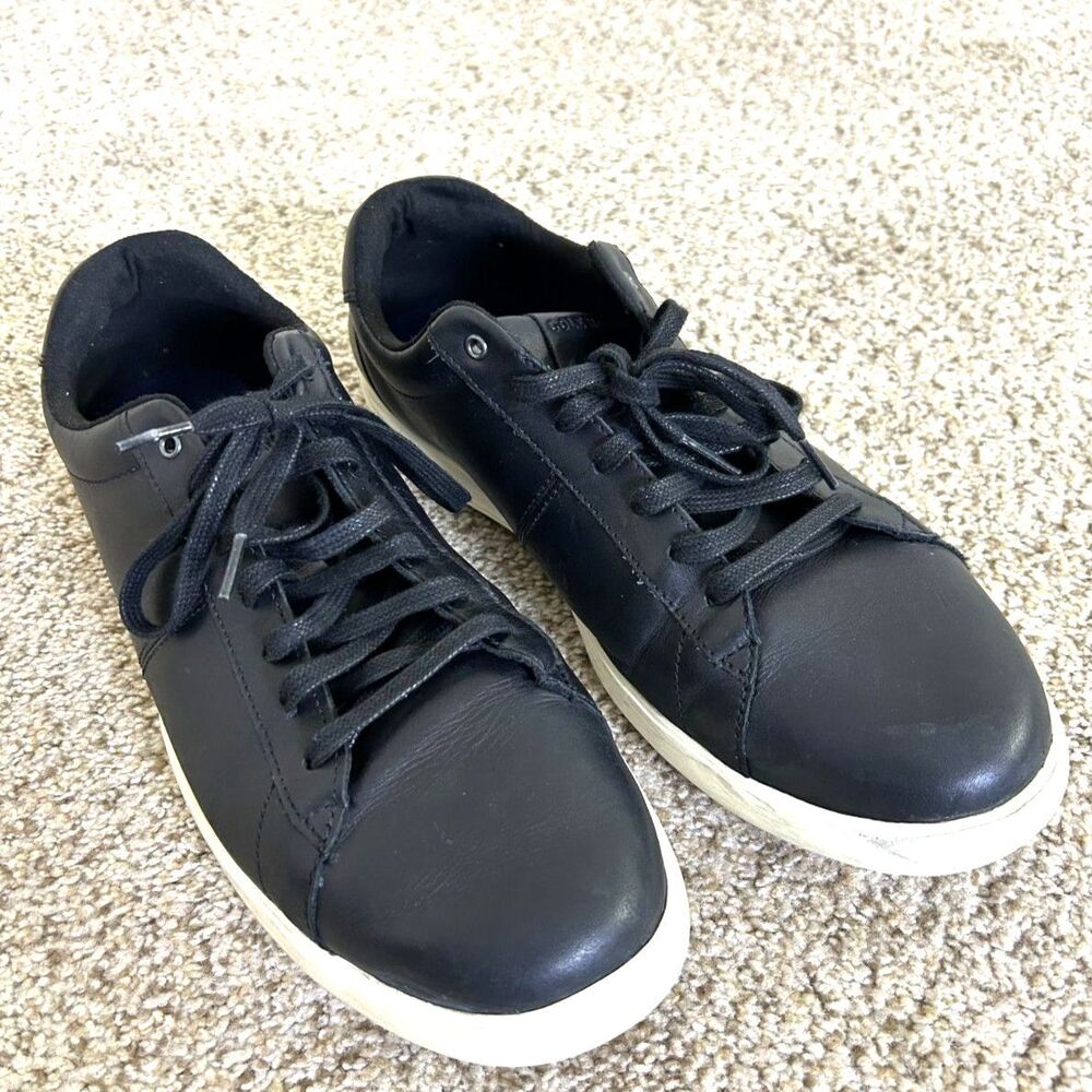 Cole Haan Men's Size 11 M Black Leather Grand Reagan Lace Up Casual Sneakers